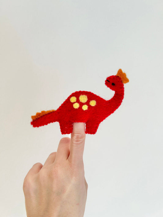 Filzfingerpuppe - Brontosaurus