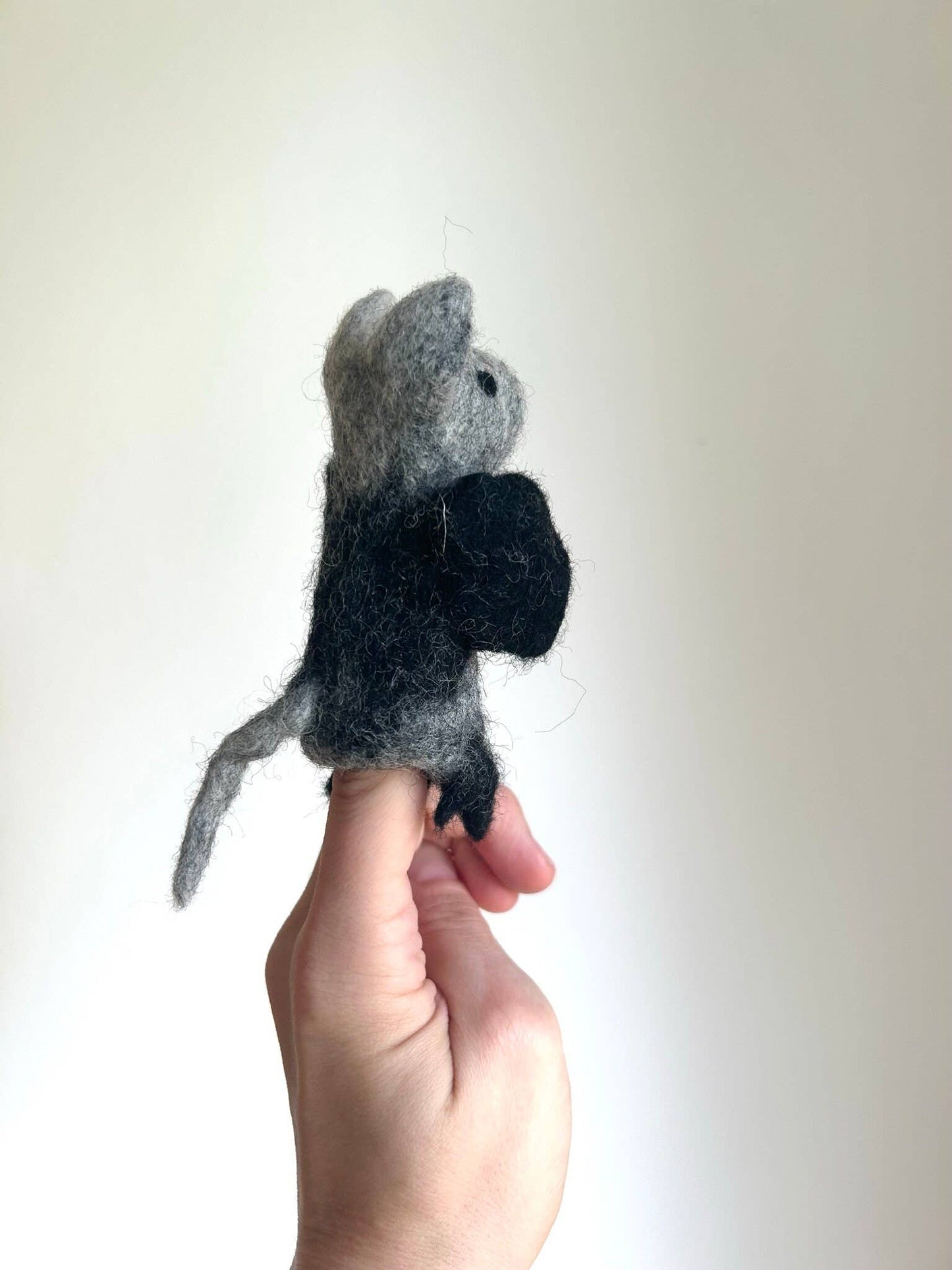 Filz-Fingerpuppe - Fledermaus