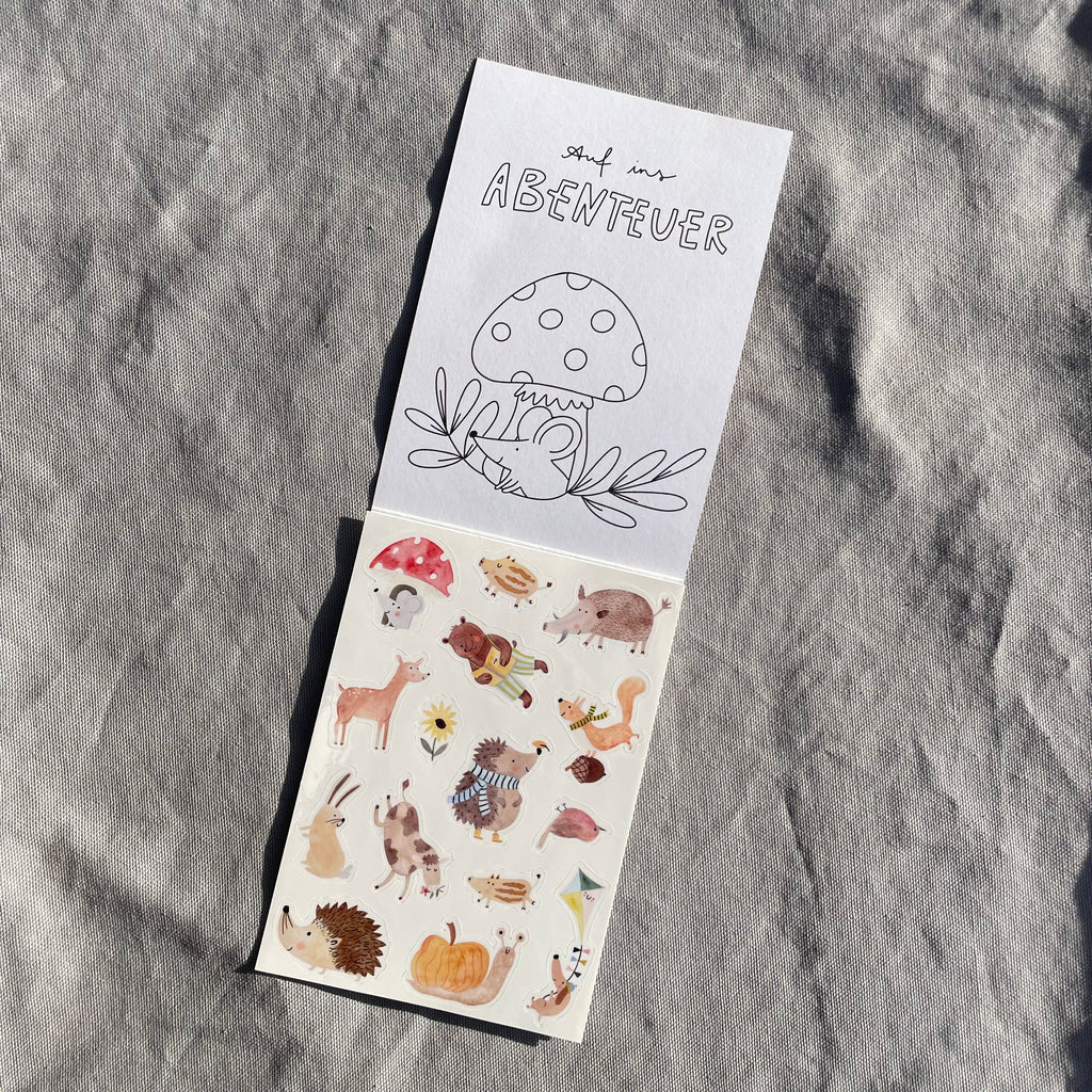 Spülmaschinenfeste Sticker Wald und Wiese von Hannahs Firlefanz A6