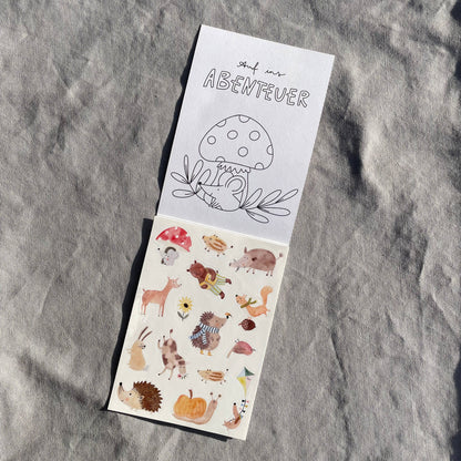 Stickerbogen - Wald und Wiese
