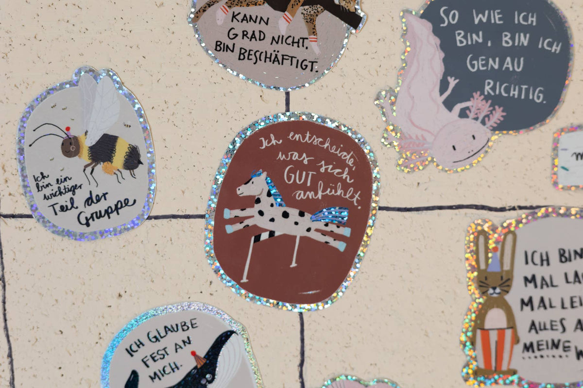 Glitzersticker - Maulwurf - alle Gefühle