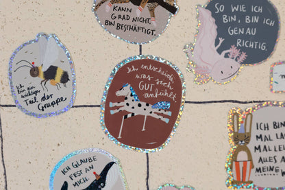 Glitzersticker - Maulwurf - alle Gefühle