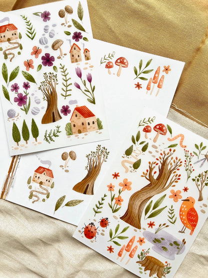Aufkleber zum Aufreiben - Garten 2er Set