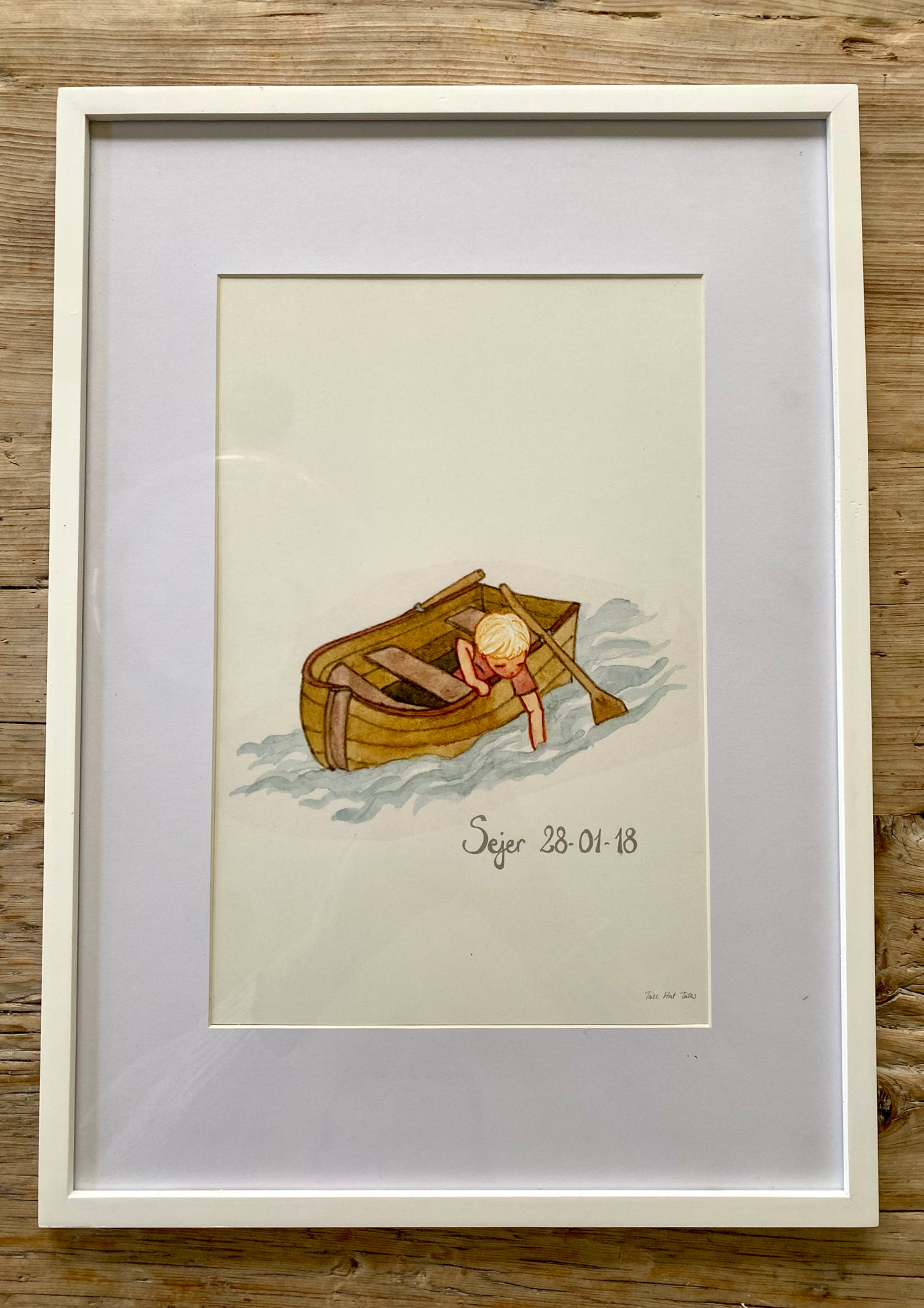Vorbestellung - Beiboot mit Jungen - Poster A4