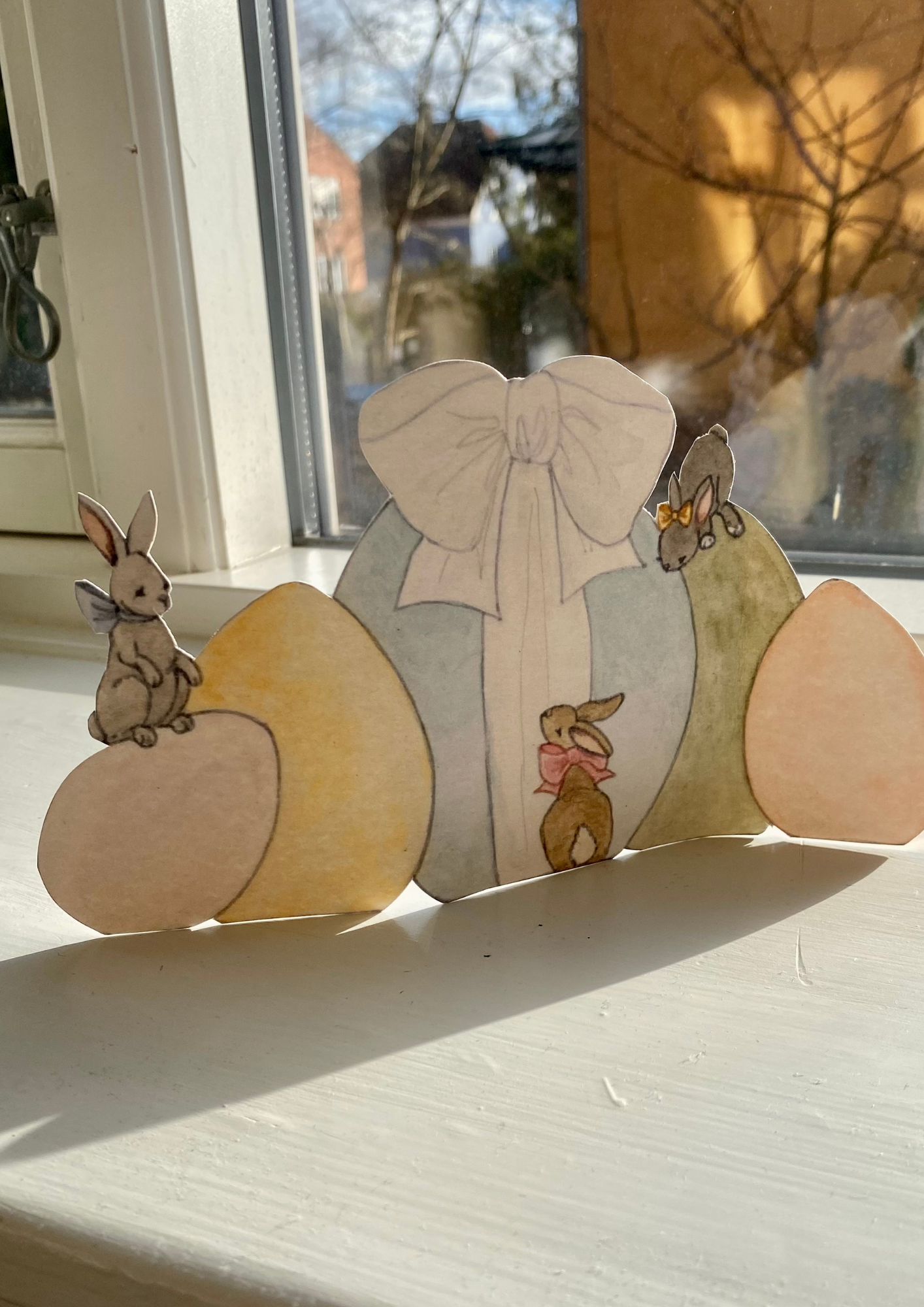 Bastelbogen - Ostereier und Hasen