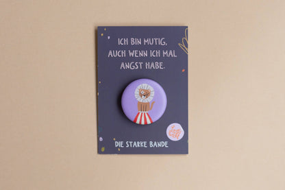 Button - Löwe - Ich bin mutig