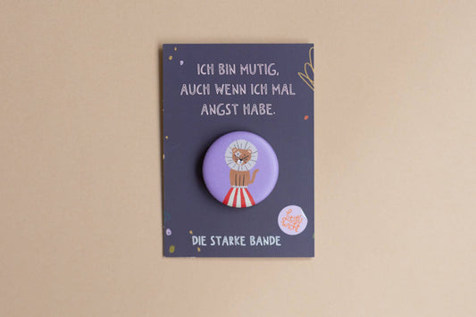 Button - Löwe - Ich bin mutig