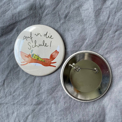 Button - Auf in die Schule - Fuchs