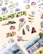 Vinyl-Stickerbogen-Set Triff mich im Wald von Wild Pencil Studio A5