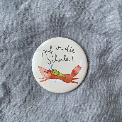 Button - Auf in die Schule - Fuchs