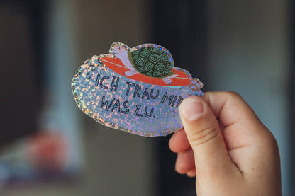 Glitzersticker - Schildkröte - ich trau mir was zu