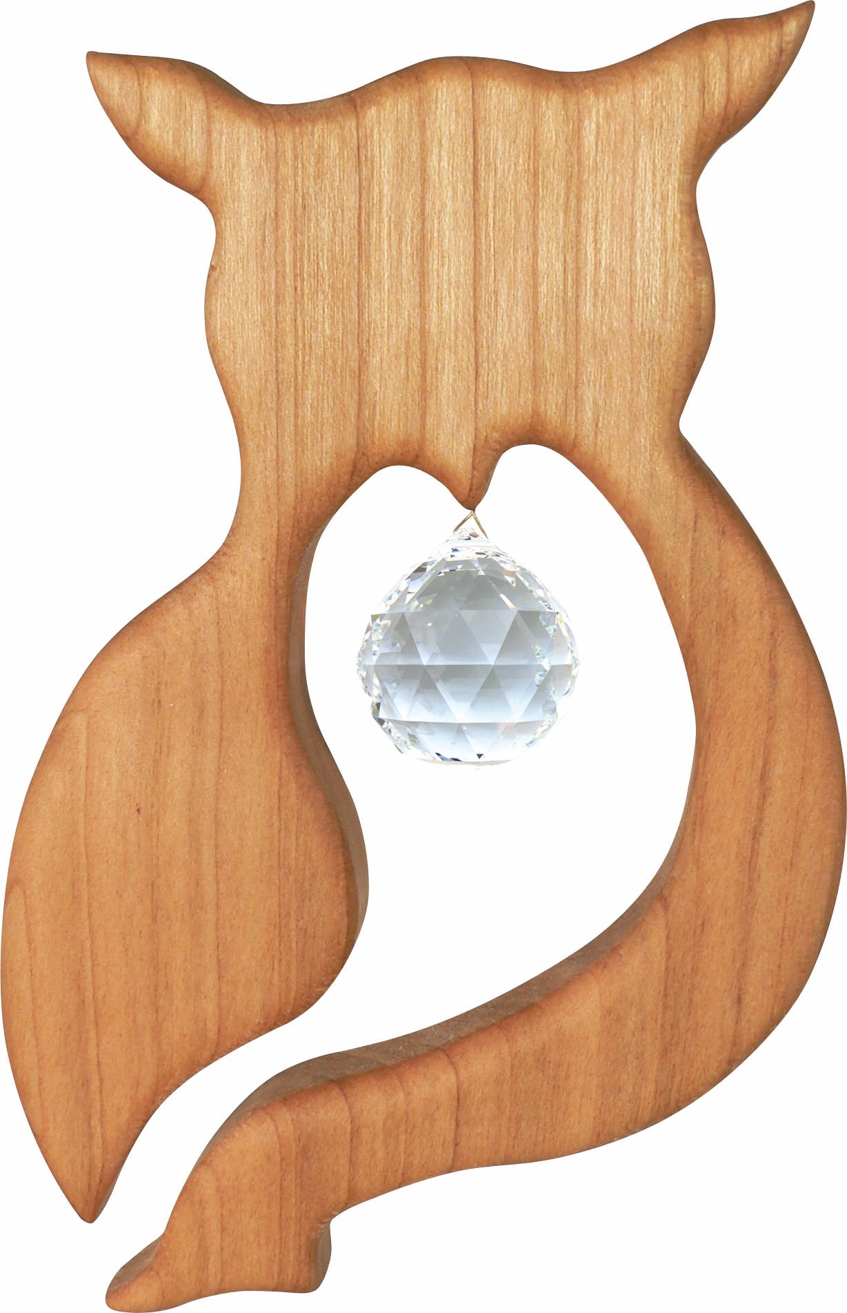 Fensterschmuck -  Eule mit Regenbogen-Kristall