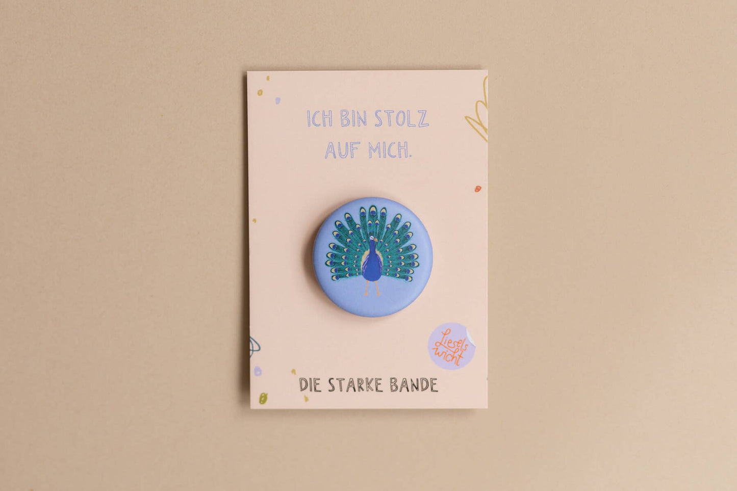 Button - Pfau - Ich bin stolz auf mich
