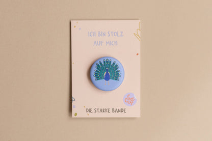 Button - Pfau - Ich bin stolz auf mich