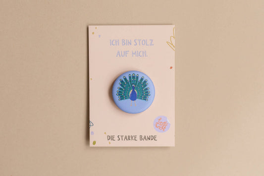 Button - Pfau - Ich bin stolz auf mich