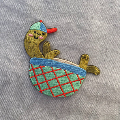 Bügelbild - Schildkröte mit Cap