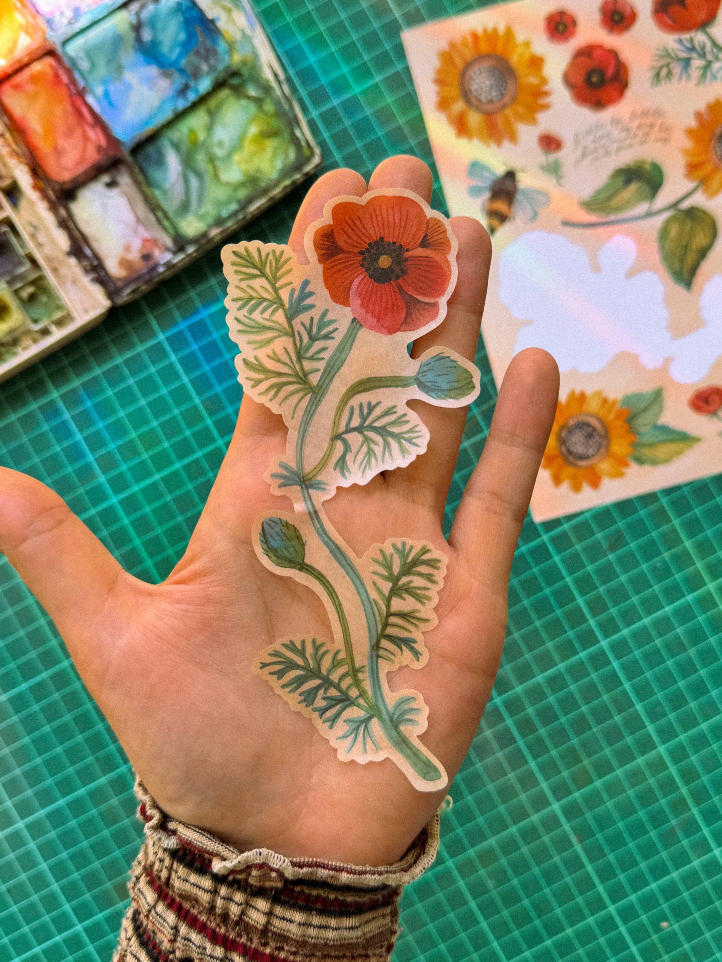 Stickerbogen - Sonnenblumen
