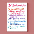 Postkarte Weihnachtswünsche zum Ankreuzen von Frau Ottilie A6