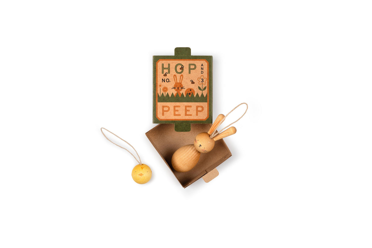 Grapat Hop and Peep Hase und Küken aus Holz