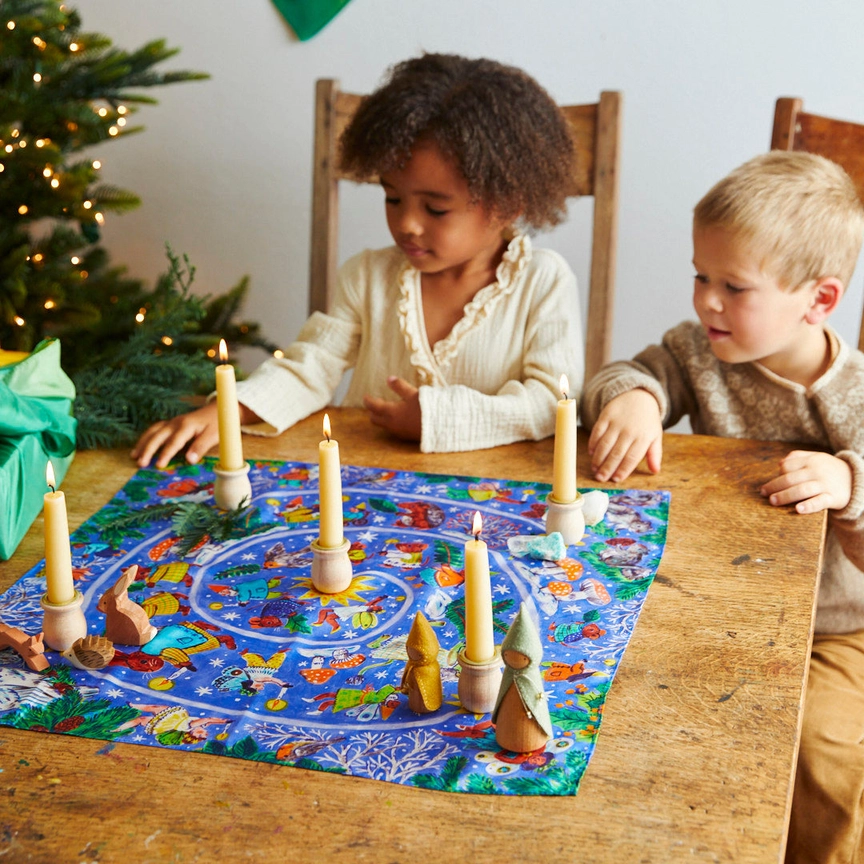 Spieltuch mini - Advent aus Seide