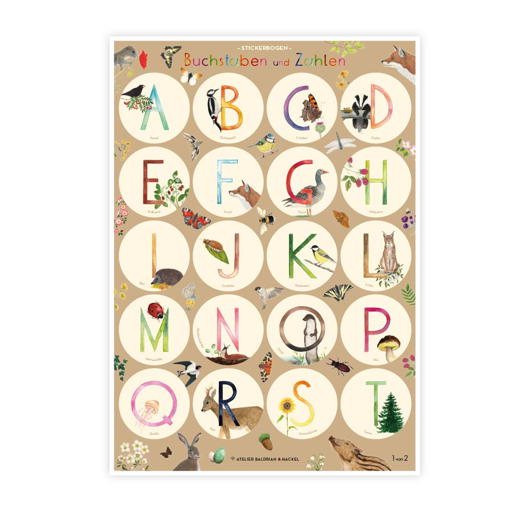 Atelier Baldrian & Hackel Sticker ABC und Zahlen, Ansicht 2