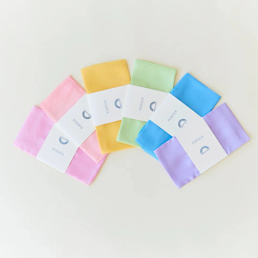 Spieltücher aus Seide - Pastell 5er Set