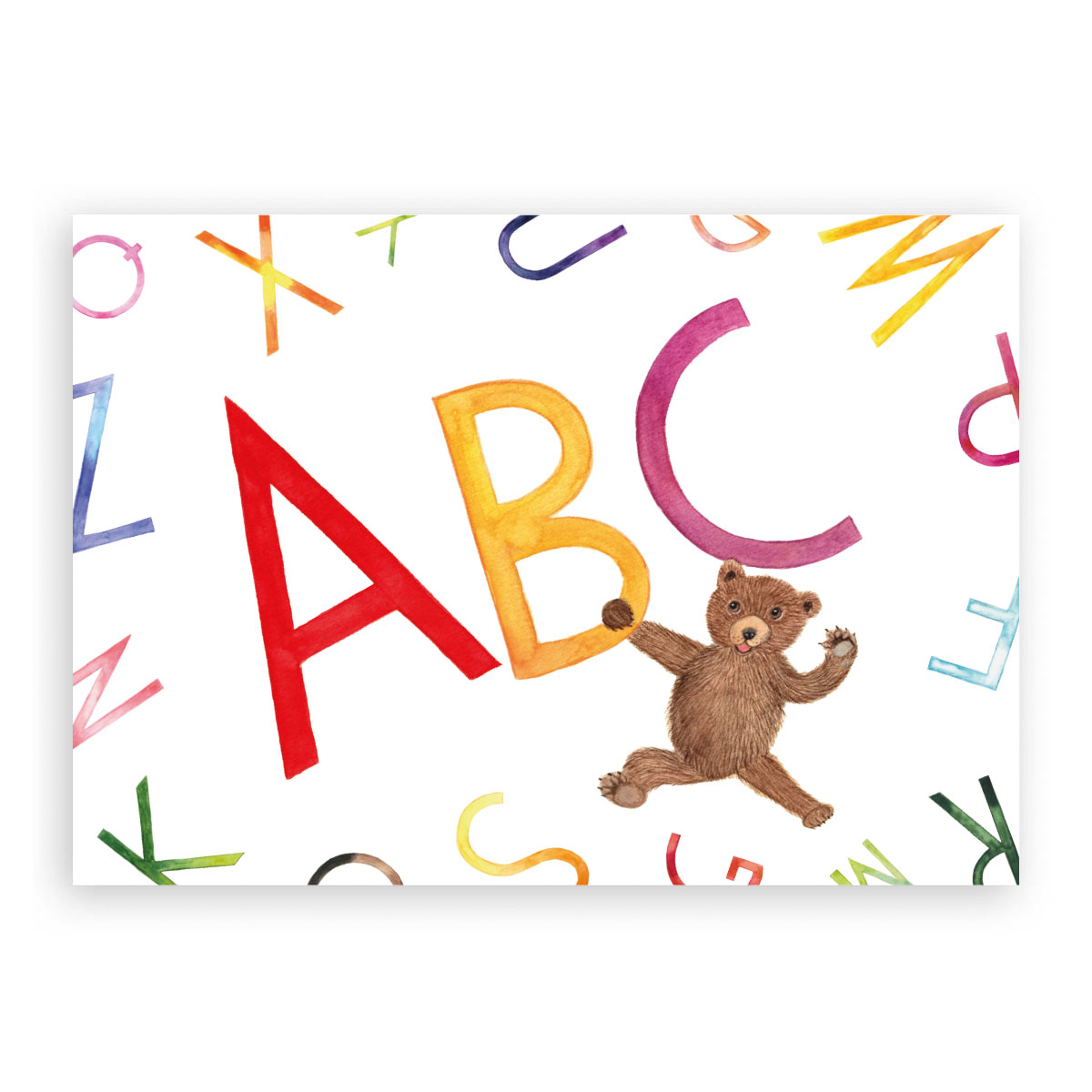 Atelier Baldrian & Hackel Postkarte ABC-Bär A6