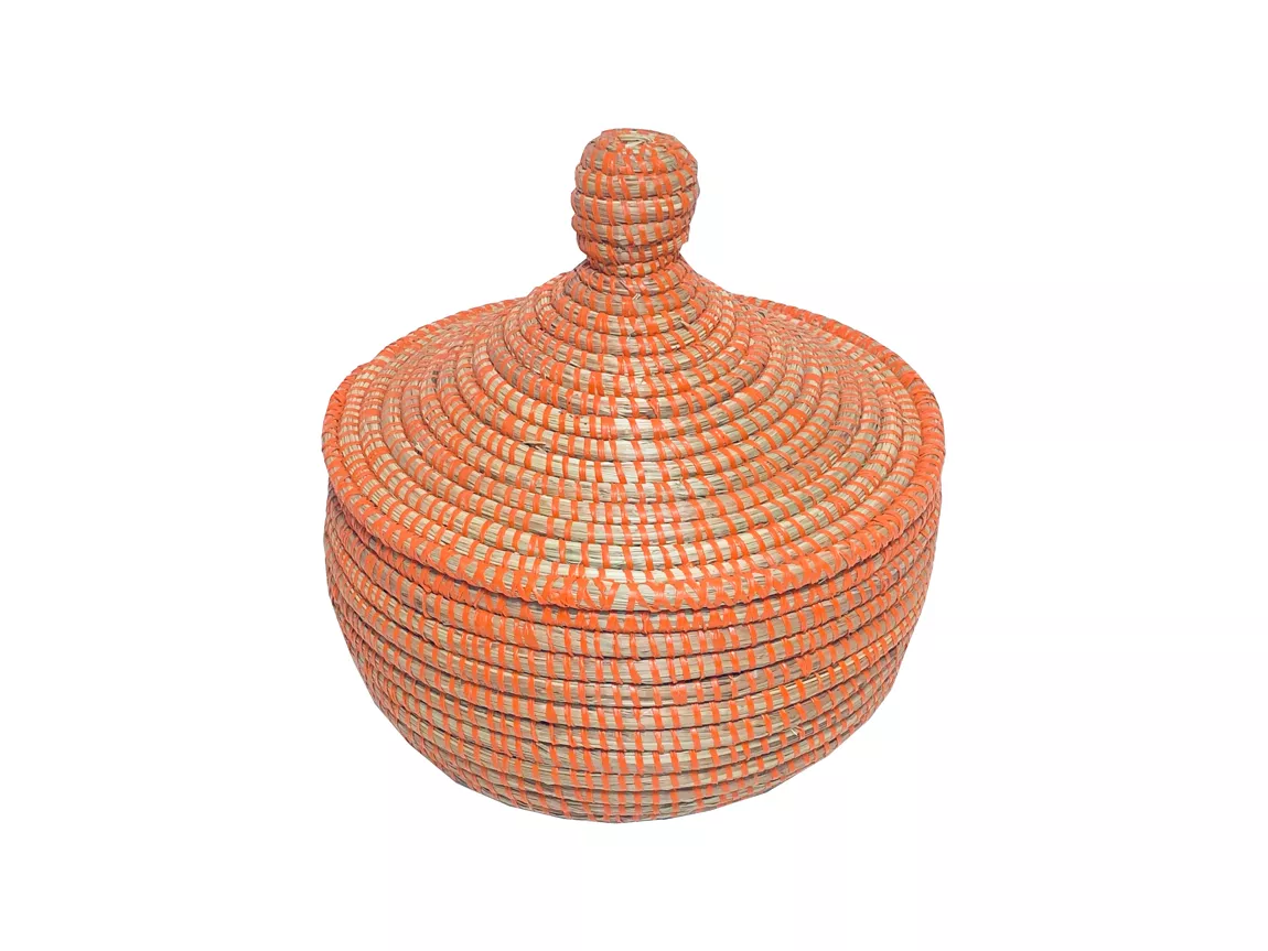 3er Set Körbchen mit Deckel - orange