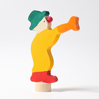 Grimm's Steckfigur Clown mit Trompete auf dem Festtagsring, Foto