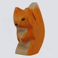 Holzfigur Eichhörnchen klein von HolzWald, orange