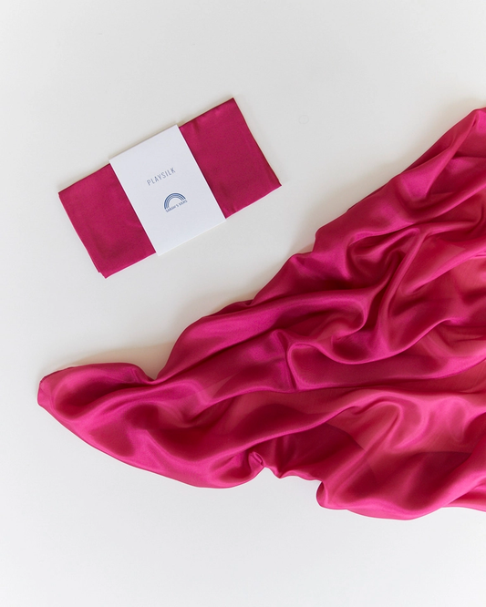 Spieltuch aus Seide - Rotes Violett