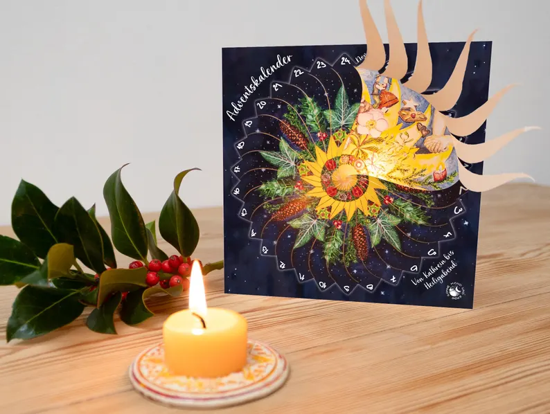 Leuchtender Adventskalender von Sonne Mond und Erde, Ansicht 6
