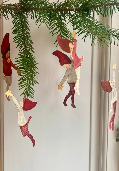 Bastelbogen - Elfen mit Sterne