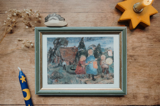 Bild mit Rahmen - Laternenkinder