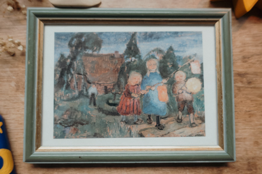 Bild mit Rahmen - Laternenkinder