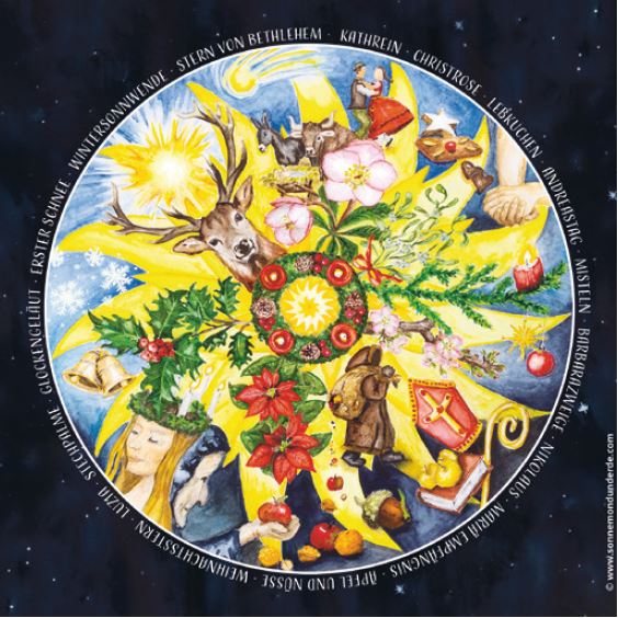 Leuchtender Adventskalender von Sonne Mond und Erde, Ansicht 3