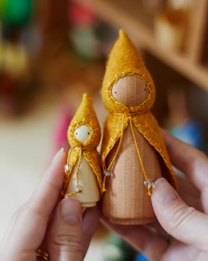 Mini Holzgnom - Gelb
