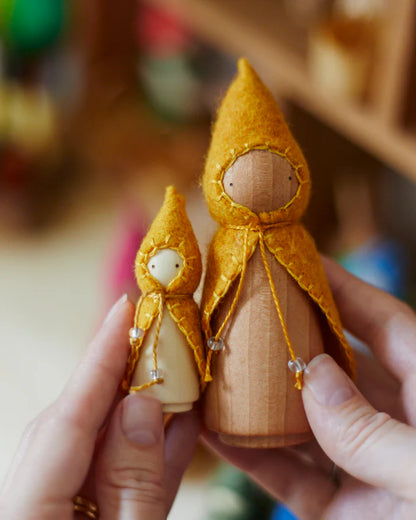 Mini Holzgnom - Gelb