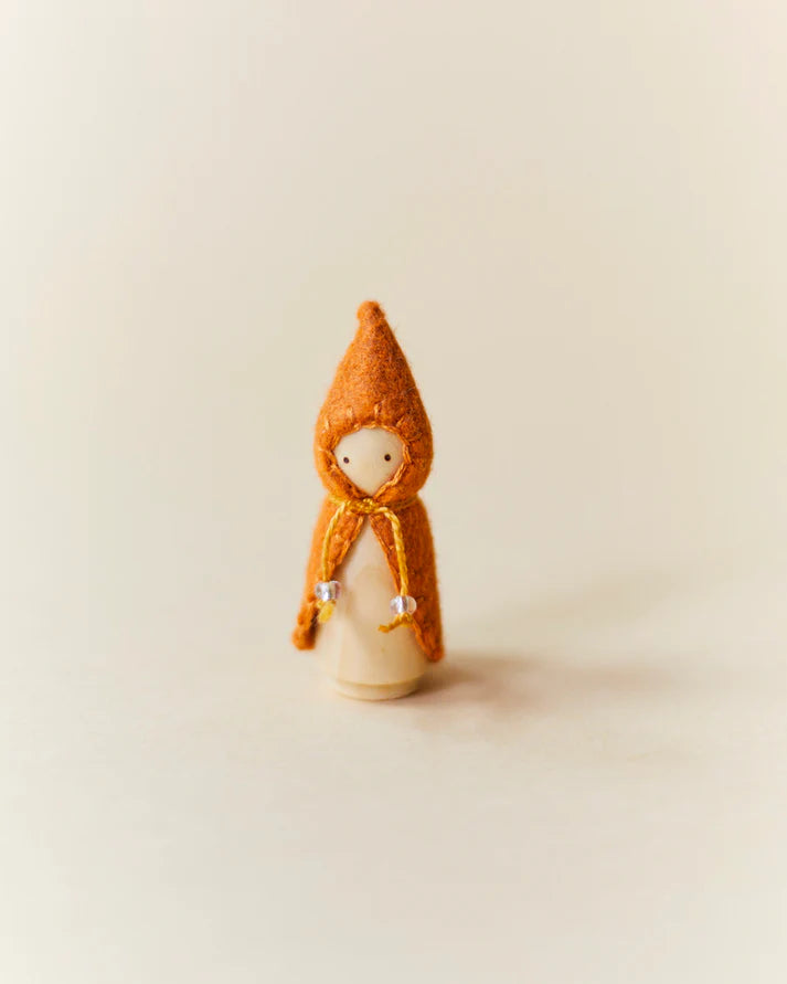 Mini Holzgnom - Orange