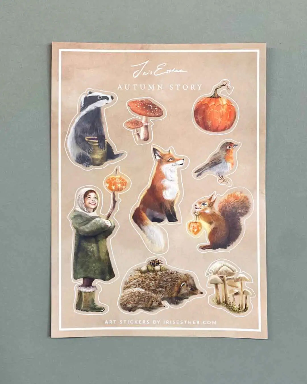 Kunst Aufkleber - Herbstgeschichte