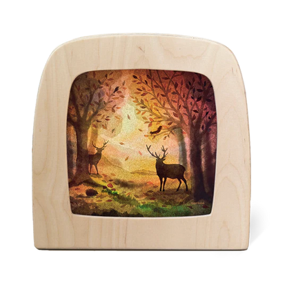 Motiv Hirsche im Herbstwald