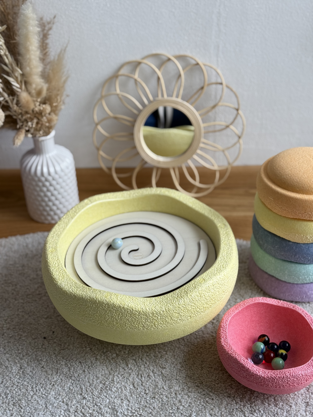 Aktivitätsplatte Spirale kompatibel mit Stapelstein® von MomsCrew
