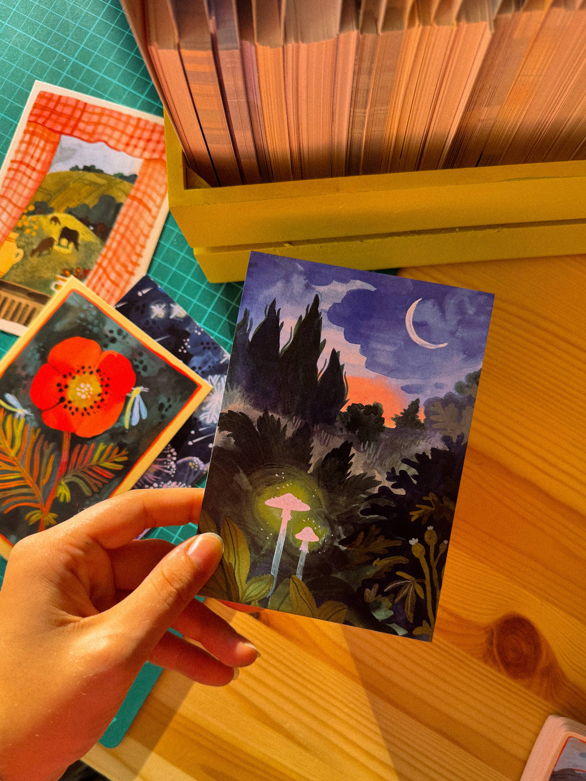 Postkarte - Teekarte