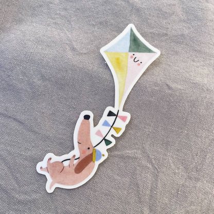 Stickerbogen - Dackel mit Drachen 