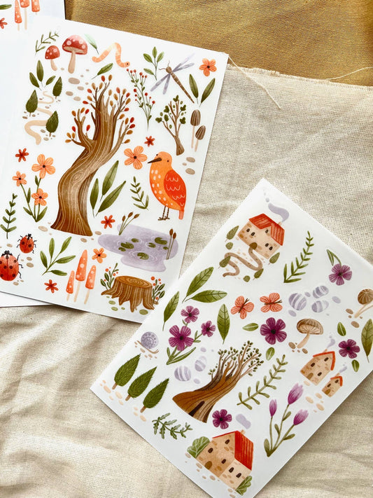 Aufkleber zum Aufreiben - Garten 2er Set