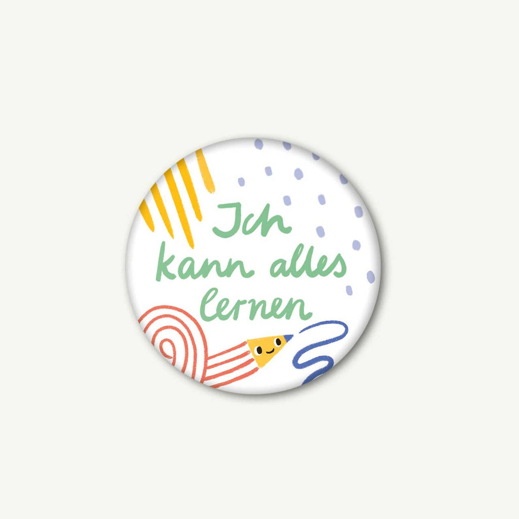 Magnet Ich kann alles lernen von VIERUNDFÜNFZIG 37 mm
