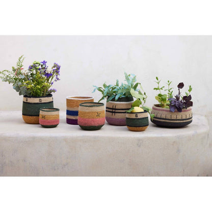 Korb - Kleine Grüne Quadrate - 12 cm
