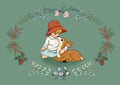 Postkarte Hirschjunge von Belle & Boo A6
