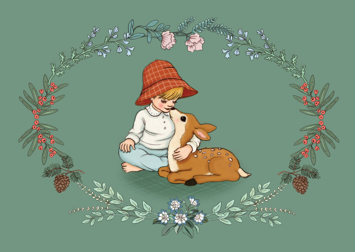 Postkarte Hirschjunge von Belle & Boo A6