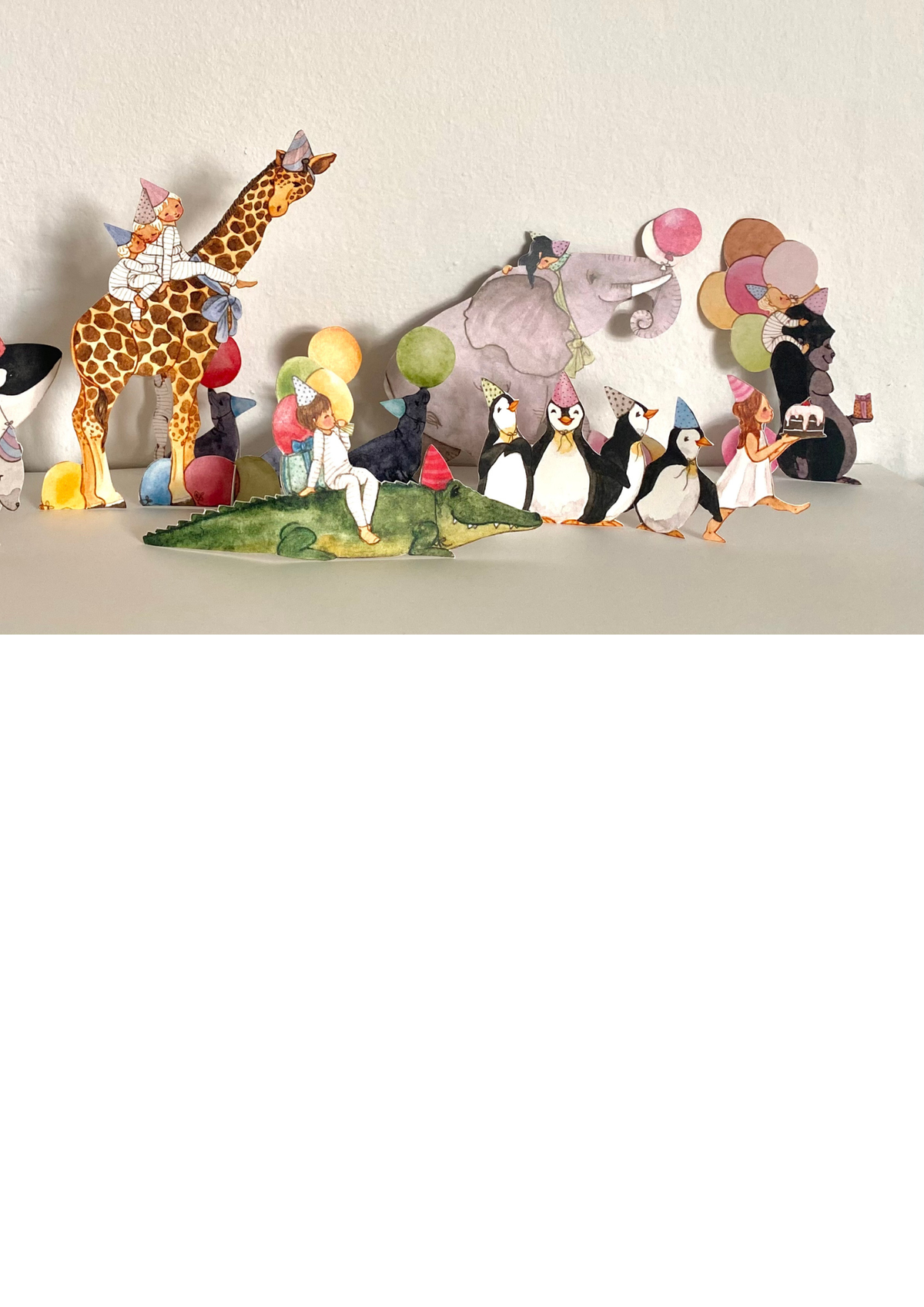 Bastelbogen Geburtstagstiere Pinguine von Tall Hat Tales, Ansicht 3